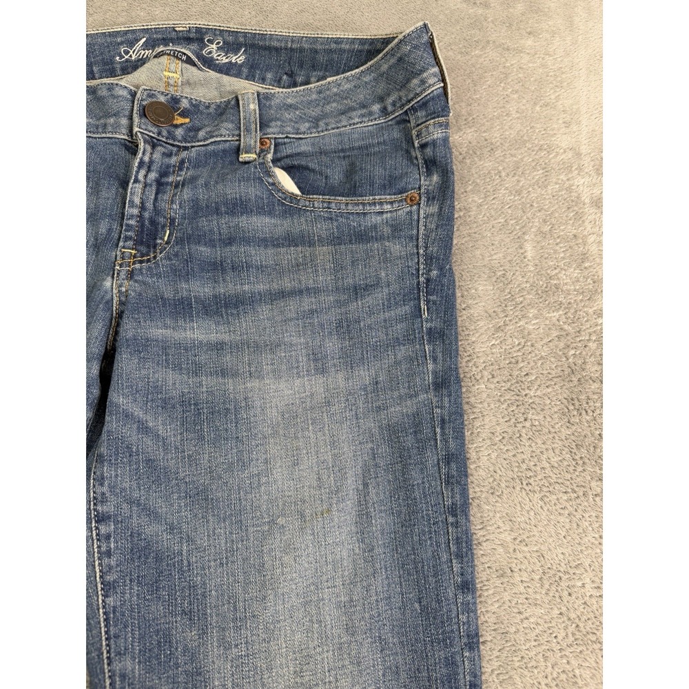 Vintage Y2K American Eagle Favorite Boyfriend Jeans Women's Size 8 Blue Baggy - Picture 6 of 13